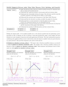 MA123, Chapter 6: Extreme Values, Mean Value