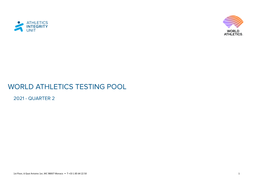 World Athletics Testing Pool