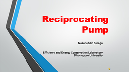 Reciprocating Pump