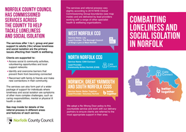 Combatting Loneliness and Social Isolation in Norfolk