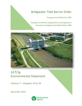 Bridgwater Tidal Barrier Order A17/1G Environmental Statement