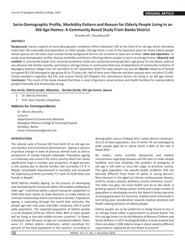 58 Socio-Demographic Profile, Morbidity