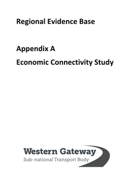 Western Gateway ECONOMIC CONNECTIVITY STUDY Final Report