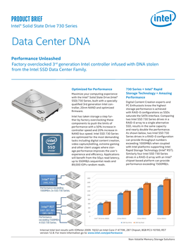 Intel® Solid State Drive 730 Series Product Brief