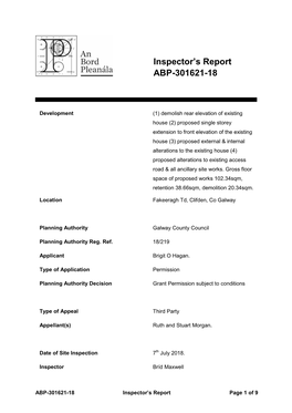 Inspector's Report ABP-301621-18