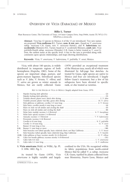 Overview of Vicia (Fabaceae) of Mexico