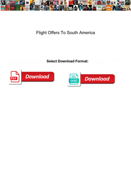 Flight Offers to South America