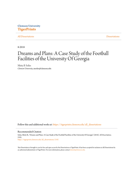 A Case Study of the Football Facilities of the University of Georgia Misty B