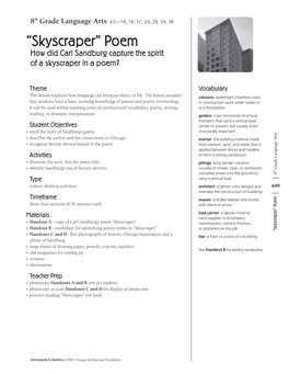 “Skyscraper” Poem How Did Carl Sandburg Capture the Spirit of a Skyscraper in a Poem?