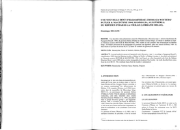 Une Nouvelle Dent D'haramiyidae (Thomasia Woutersi Butler & Macintyre 1994, Mammalia, Allotheria) Du Rhétien D'habay-La-Vieille (Lorraine Belge)