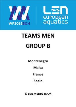 Teams Men Group B