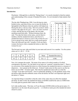 Conversion Table a = 1 B = 2 C = 3 D = 4 E = 5 F = 6 G = 7 H = 8 I = 9 J = 10 K =11 L = 12 M = 13 N =14 O =15 P = 16 Q =17 R