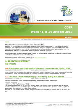 Week 41, 8-14 October 2017 CDTR