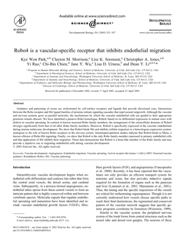 Robo4 Is a Vascular-Specific Receptor That Inhibits