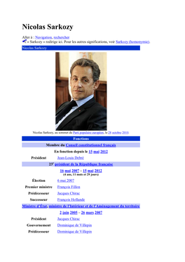 Nicolas Sarkozy