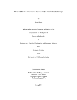 Advanced MOSFET Structures and Processes for Sub-7 Nm CMOS Technologies