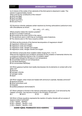 Inorganic Chemistry