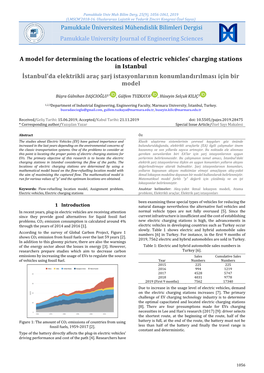 A Model for Determining the Locations of Electric Vehicles' Charging