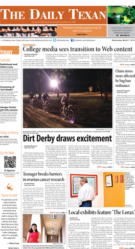 Dirt Derby Draws Excitement Ly Conscious Habits