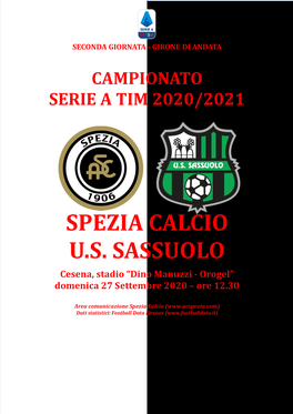 Spezia Calcio U.S. Sassuolo