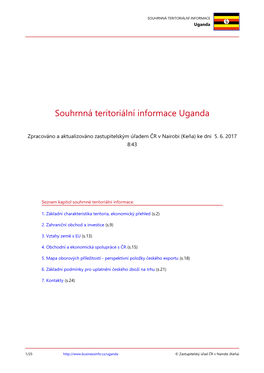 Souhrnná Terirotální Informace Uganda