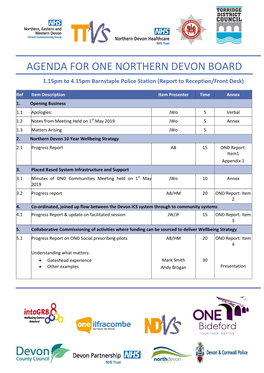 OND Board Agenda – June 19