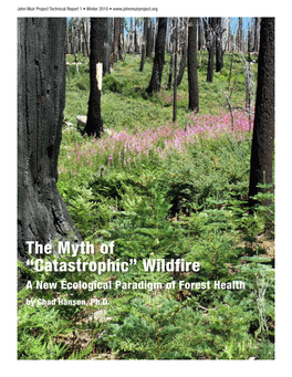 “Catastrophic” Wildfire a New Ecological Paradigm of Forest Health by Chad Hanson, Ph.D