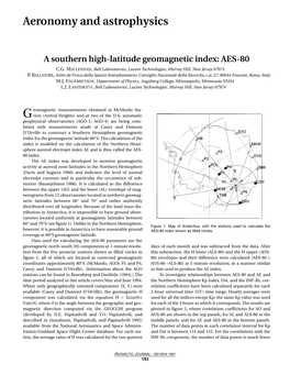 Aeronomy and Astrophysics