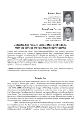 Understanding People's Science Movement in India