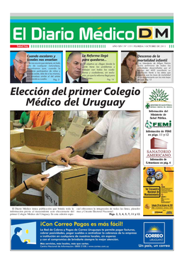 Elección Del Primer Colegio Médico Del Uruguay Información Del Ministerio De Salud Pública