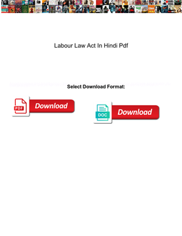 Labour Law Act in Hindi Pdf