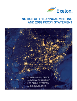 Notice of the Annual Meeting and 2018 Proxy Statement