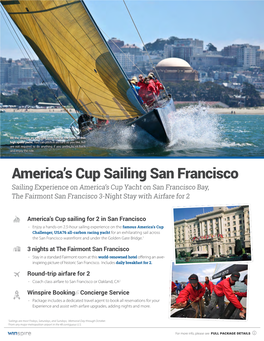 America's Cup Sailing San Francisco