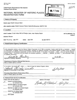 Death Canyon Barn National Register Form Size