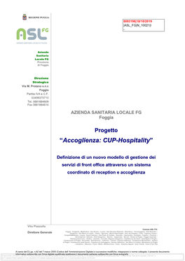 “Accoglienza: CUP-Hospitality”