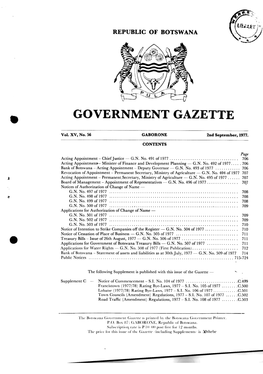 Government Gazette