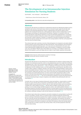 The Development of an Intramuscular Injection Simulation for Nursing Students