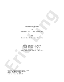 Wedding Ringer -FULL SCRIPT W GREEN REVISIONS.Pdf