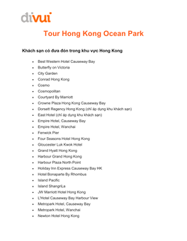 Tour Hong Kong Ocean Park