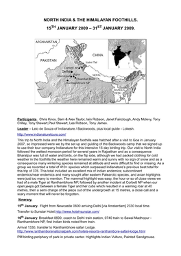 North India & the Himalayan Foothills. 15