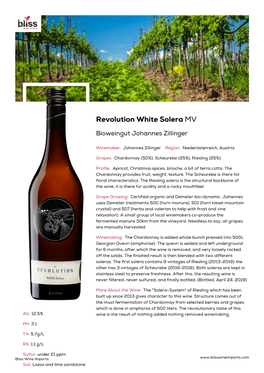 Revolution White Solera MV