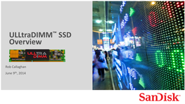 Ulltradimm™ SSD Overview