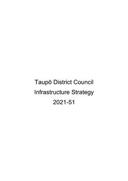 Taupō District Council Infrastructure Strategy 2021-51