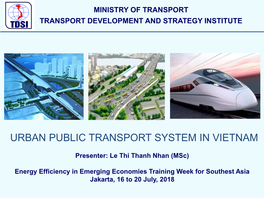 Climate Policies in Transport Sector of Vietnam And
