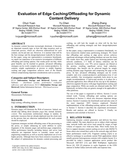 Evaluation of Edge Caching/Offloading for Dynamic