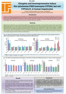 Clozapine and Levomepromazine Induce the Cytochrome P450 Isoenzyme CYP3A4, but Not CYP1A1/2, in Human Hepatocytes P