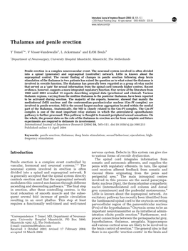 Thalamus and Penile Erection