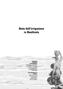 Stato Dell'irrigazione in Basilicata