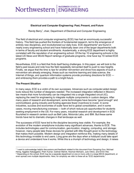 Electrical and Computer Engineering: Past, Present, and Future