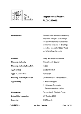 Report Template Normal Planning Appeal